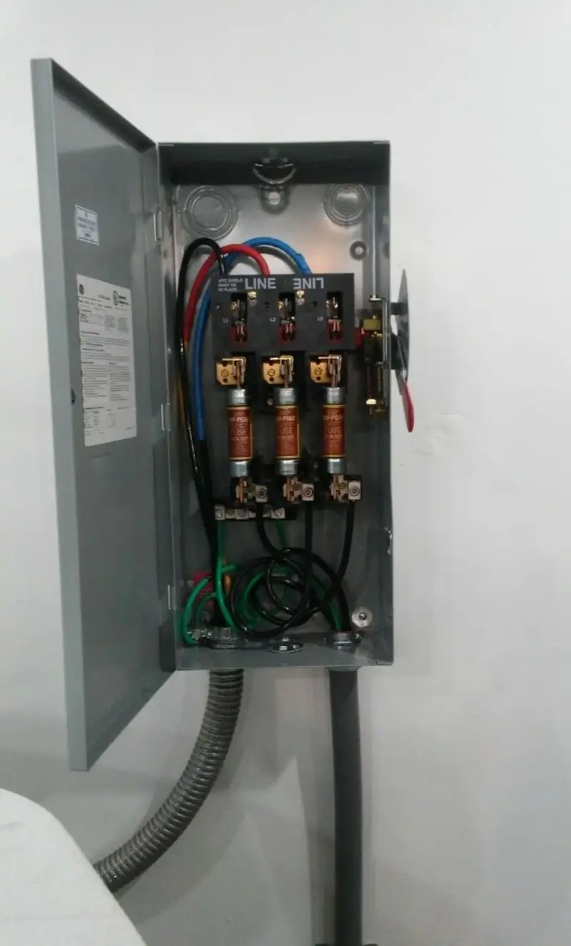 Three-phase disconnect switch installed for Electrical Wiring & Rewiring in St. George